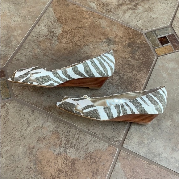 Ralph Lauren Shoes - Ralph Lauren kitten zebra high heel wedges Ralph Lauren Shoes - Ralph Lauren kitten zebra high heel wedges